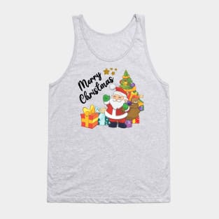 Santa Claus the tree and gifts Tank Top